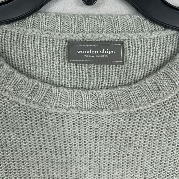 Wooden Ships Sweater Womens Extra Small Gray Mohair Wool Minimal Quiet Luxury - Picture 4 of 12
